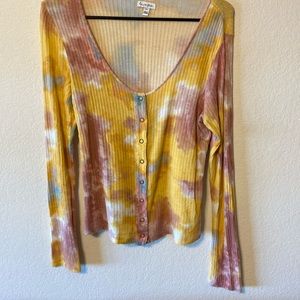 Tye-Dye long Sleeve button up shirt